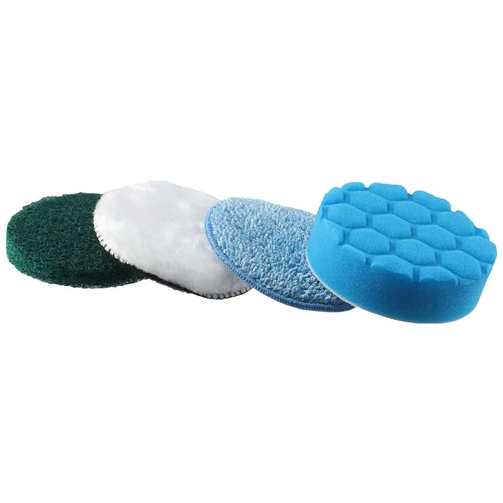 4-Pack Replacement Brush Heads for Electric Spin Scrubber – Washable & Reusable Cleaning Pads