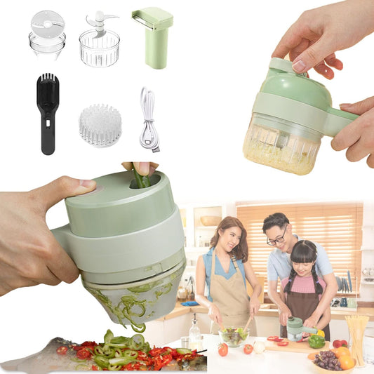 4-in-1 Handheld Electric Vegetable Cutter
