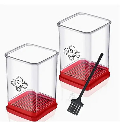 Fruit and Vegetable Slicer with Push Plate – Multi-Function Speed Cutter for Eggs, Strawberries, Bananas & Salad Prep