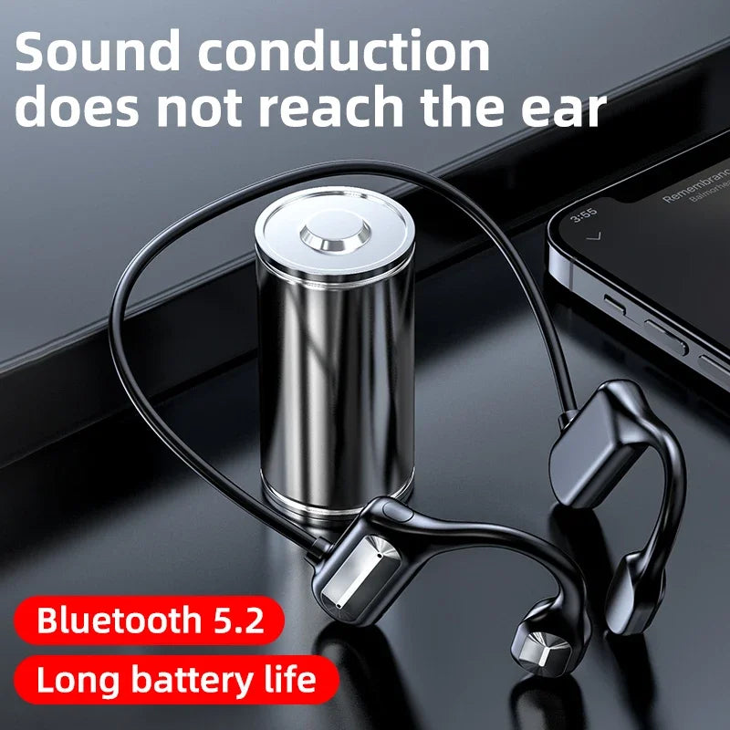 5.0 Bluetooth Earphones Sport Wireless Headset Ear Hook Air  Conduction Principle 3D HIFI Stereo HIFI Headphones With Microphone