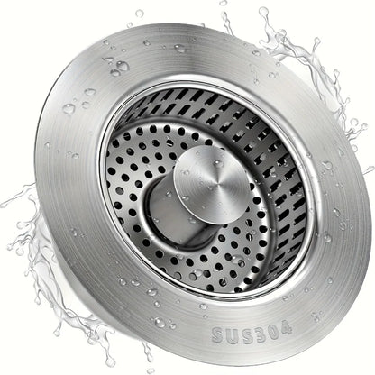 3-in-1 Stainless Steel Sink Stopper & Strainer