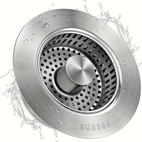 3-in-1 Stainless Steel Sink Stopper & Strainer