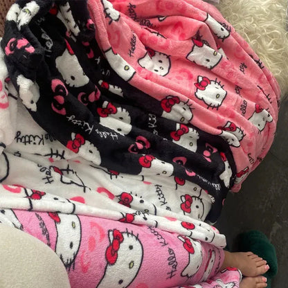 Hello Kitty Plush Pajama Pants – Cozy Lounge Bottoms for Adults & Teens