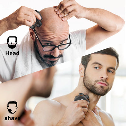 Electric Bald Head Shaver Waterproof Grooming Kit