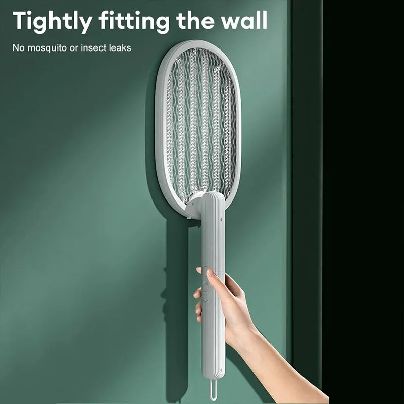 Electric Mosquito Killer Racket – USB Rechargeable Fly Swatter Trap with UV Light, Indoor & Outdoor Bug Zapper