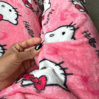 Hello Kitty Plush Pajama Pants – Cozy Lounge Bottoms for Adults & Teens