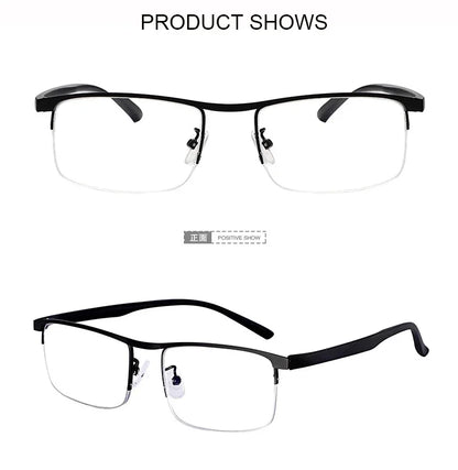 IENJOY Intelligent Multifocal Progressive Reading Glasses Half Frame Dual-use Anti-Blue Light  Automatic Adjustment Eyewear