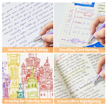 12/24/36-Pack Erasable Rainbow Gel Pens Set, 0.7mm Fine Tip Color Pens for Journaling, Drawing, DIY – Back to School, Halloween