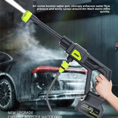Household Car Cleaning Strong Lithium Battery Charging Wireless Car Washing Machine High Pressure Water Gun 110-240V