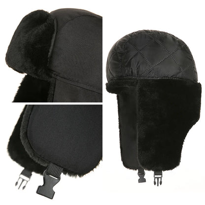 Men’s Winter Trapper Aviator Hat – Waterproof Bomber Cap with Earflap Ear Protection, Warm Fur-Lined Ski Hat