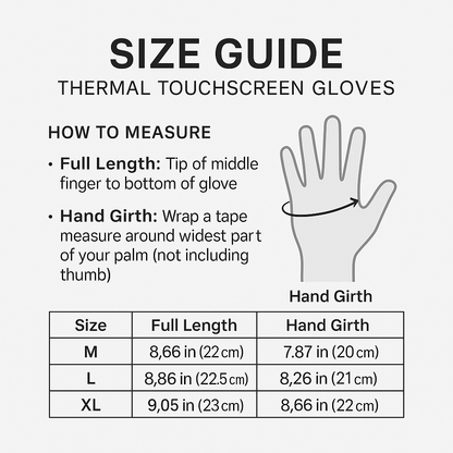 Thermal Touchscreen Gloves - Windproof Winter Gloves for Cycling, Driving & Outdoor Use