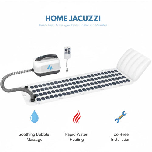 Jacuzzi Bathtub Mat – Portable Home Spa Bubble Massage Pad with Rapid Heating & Easy Installation